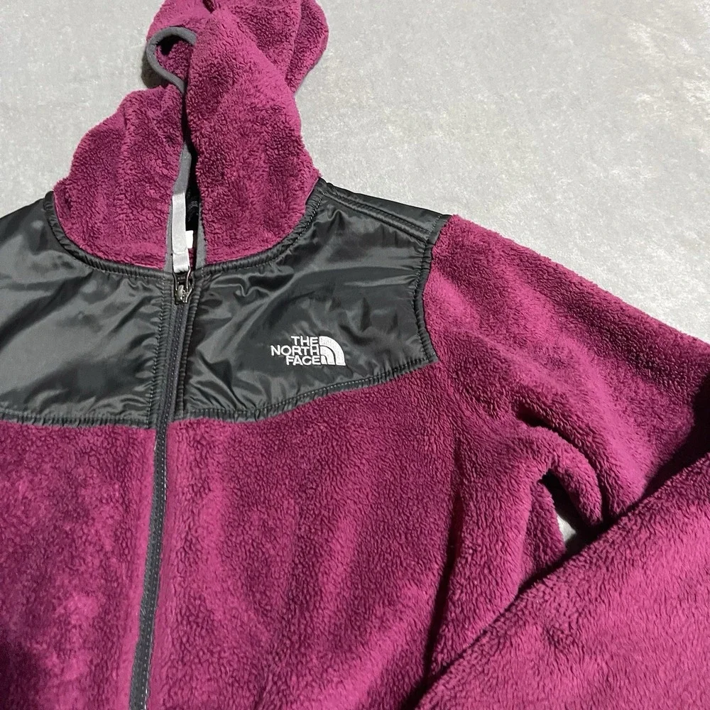 The North Face‎ Jacket Girls Large Hooded Fleece Full Zip Outdoors Coat Active